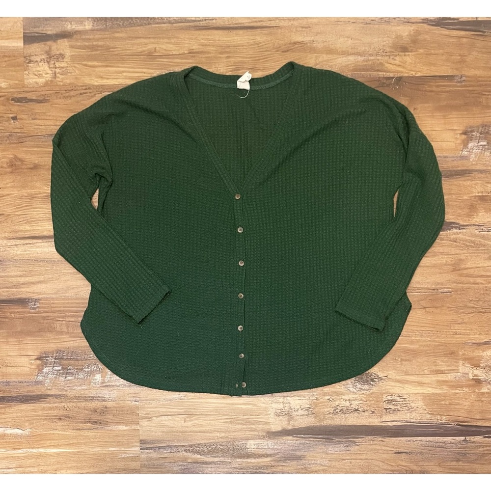 Vici Oversized Thermal Button Down Top